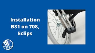 How to install B31 crutch holder on 708 or Eclips wheelchair  VERMEIREN [upl. by Ingmar]