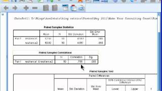 Paired Samples ttest  SPSS [upl. by Roid180]