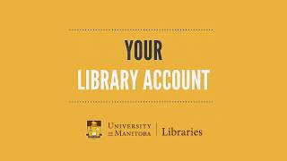 Your Library Account [upl. by Reldnahc]