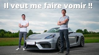 Il essaie de me faire vomir en Porsche 718 Spyder  🤢 [upl. by Boar]