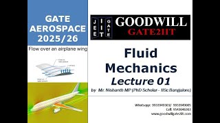 GATE Aerospace Engineering 20252026  Fluid Mechanics Lecture 01 GATE Aerospace Coaching [upl. by Saidnac]