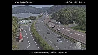 M1 Pacific Motorway at Hawkesbury River Bridge  2024Feb26  Australia [upl. by Ellissa]