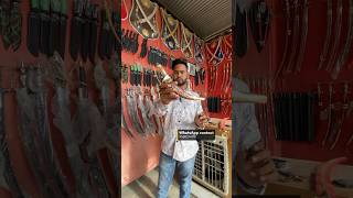 Punjabi Katar sword shop VeeruSikligar Chittorgarh talwar market Indian sword market new sorts [upl. by Leona55]