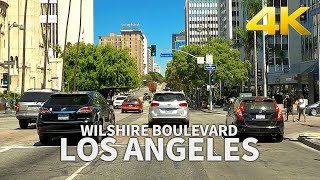 Driving Wilshire Boulevard in Los Angeles Principal EastWest Arterial Road California USA 4K [upl. by Rosenthal398]