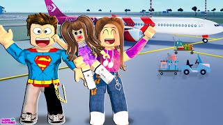 A PRIMEIRA VIAGEM DE AVIÃO DA SARINHA BEBÊ  Metro Life 🏙️ City RP  Roblox [upl. by Burris919]