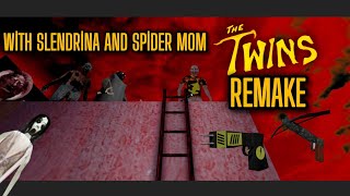 The Twins Remake Nightmare Mode  With Slendrina And Spider Mom  Full Gameplay [upl. by Rumilly]