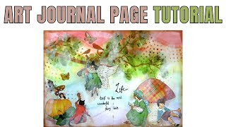 Art Journal Page Tutorial Create a Scene [upl. by Ttehc]