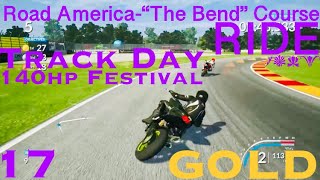 RIDE PS4 Road AmericaquotThe Bendquot CourseGoldTrack Day Ducati Streetfighter 848140hp Festival [upl. by Lakin]