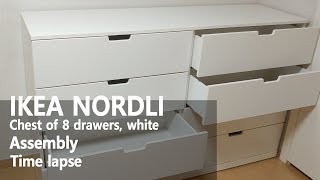 How to Assemble  IKEA 이케아 NORDLI 노르들리 8칸 서랍장 조립 [upl. by Anairad]