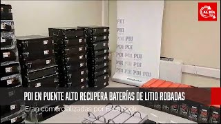 PDI en Puente Alto recupera e incauta baterías de litio que eran comercializadas por Facebook [upl. by Anett379]