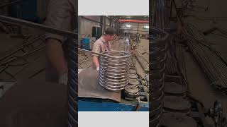 Stainless steel round tube coiling machine Good tools and machinery can increase work efficiency [upl. by Okuy]