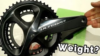 Overview of the Shimano Ultegra R8000 Crankset review and actual weight [upl. by Wawro]