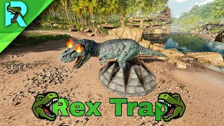 New trap for rex amp some other dinos  ARK Survival Ascended arksurvivalascended tamil ark trap [upl. by Rowell]