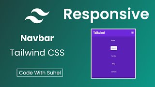 How to create Responsive Navbar Tailwind CSS [upl. by Salaidh293]