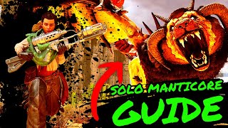 SOLO MANTICORE WALK THROUGH for SCORCHED EARTH in Ark Survival Ascended How to Solo Manticore [upl. by Tega]