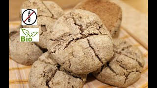 PANE NATURALE SENZA GLUTINE lievitazione naturale FARINA DI TEFF AMARANTO E SARACENO gluten free [upl. by Brucie]