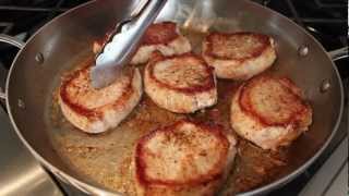 Apple Cider Glazed Pork Chops  Boneless Pork Chops with Apple Cider Reduction Sauce [upl. by Stratton]