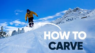 How To Carve On Skis  Moving from skidded to carving turns for intermediate skiers [upl. by Eesac582]