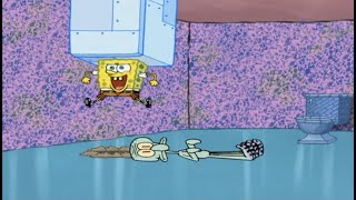 Squidward gets hit by Refrigerator Explosion [upl. by Rysler]