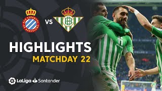 Resumen de RCD Espanyol vs Real Betis 14 [upl. by Hilly535]