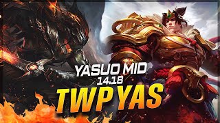 TheWanderingPro  Yasuo vs Garen MID Patch 1418  Yasuo Gameplay [upl. by Mairam470]