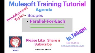 Part1Session 133Mulesoft Telugu TutorialmulesoftteluguMulesoft ScopesParallel Foreach scope [upl. by Ordnajela477]