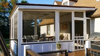 Build a Screen Porch on a Deck without Attaching to the House [upl. by Koressa]