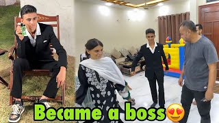 Abdullah became a boss for full day😂  family reaction😱 [upl. by Thackeray72]