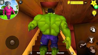 Scary Teacher 3D  New Funny Pranks Levels Hulk Enter in Miss T House AndroidiOS [upl. by Waverley154]