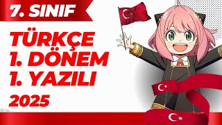 7 Sınıf Türkçe 1 Dönem 1 Yazılı  2024 [upl. by Gage]