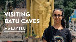 GIANT BATU CAVES STATUE amp TEMPLE 🦇 Kuala Lumpur Travel Vlog 085 2017  Malaysia [upl. by Ahsined888]