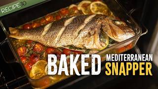 Whole Mediterranean Snapper with Tomatoes and Garlic [upl. by Ainaj]