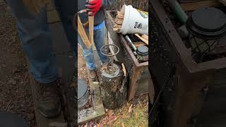 Cracking Kindling with the Kindling Cracker firewood woodstove axe hatchet fire [upl. by Publea]