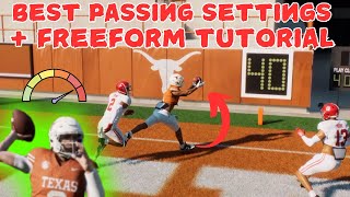 BEST Passing Settings  Freeform Tutorial College Football 25 [upl. by Sandor]