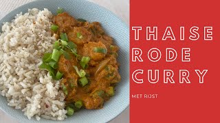 Thaise rode curry met rijst [upl. by Annaiek]