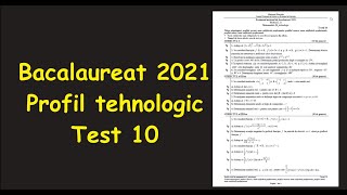 Bac 2021 Test 10 antrenament bacalaureat profil tehnologicInvata Matematica UsorMeditatii Online [upl. by Demetre524]