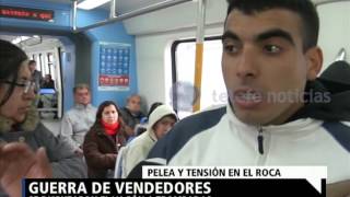 Pelea de vendedores en el tren Roca  NOTI20 [upl. by Nahtnoj]