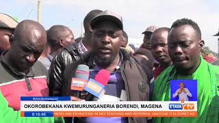 Magena residents blockade the main road demanding beefed security after a gang kills a businessman [upl. by Ibbison980]