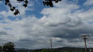 Time lapse of Cumulus and Stratocumulus Clouds  Passing of Low Pressure Core [upl. by Theodosia]