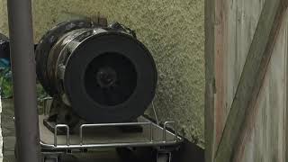 Gents 4hp WW2 Air Raid Siren QUICK TEST [upl. by Ahtanamas]