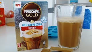 NESCAFÉ GOLD Iced Cappuccino Review Nestlé Instant Coffee [upl. by Ris]