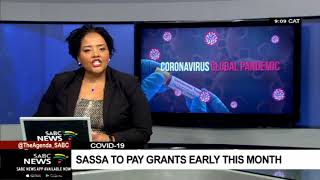 Coronavirus  SASSA to pay grants early this month [upl. by Hellman]