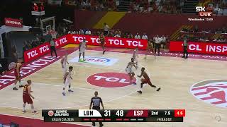 Lorenzo Brown  6 PTS 9 AST  Spain vs Lebanon  Olympic Qualifying Tournament Highlights [upl. by Yahsat945]