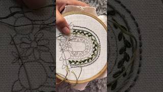 How to do couching stitch embroidery handembroidery art diy shorts [upl. by Evans]