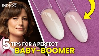 How to do a gel polish babyboomer 5 tips for a perfect babyboomer  Indigo Nails [upl. by Kurtzig]