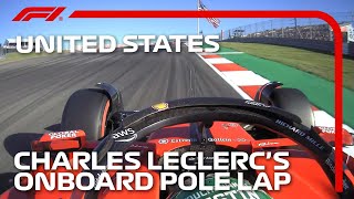 Charles Leclercs Pole Lap  2023 United States Grand Prix  Pirelli [upl. by Elocon]