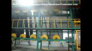 Modified Bitumen Waterproofing Membrane Production Line Asphalt Membrane Production Line [upl. by Ailhad]