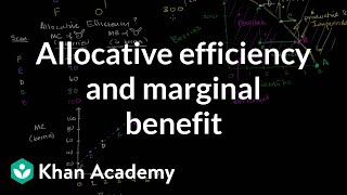 Allocative efficiency and marginal benefit  Microeconomics  Khan Academy [upl. by Holloway]