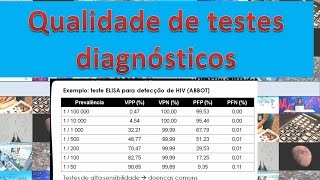 Bioestatística  Qualidade de testes diagnósticos [upl. by Enelrak]