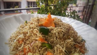 2 min Vegetable Fried Rice Recipe  How to make Chinese restaurant style smoky fried rice at home [upl. by Gaudette]